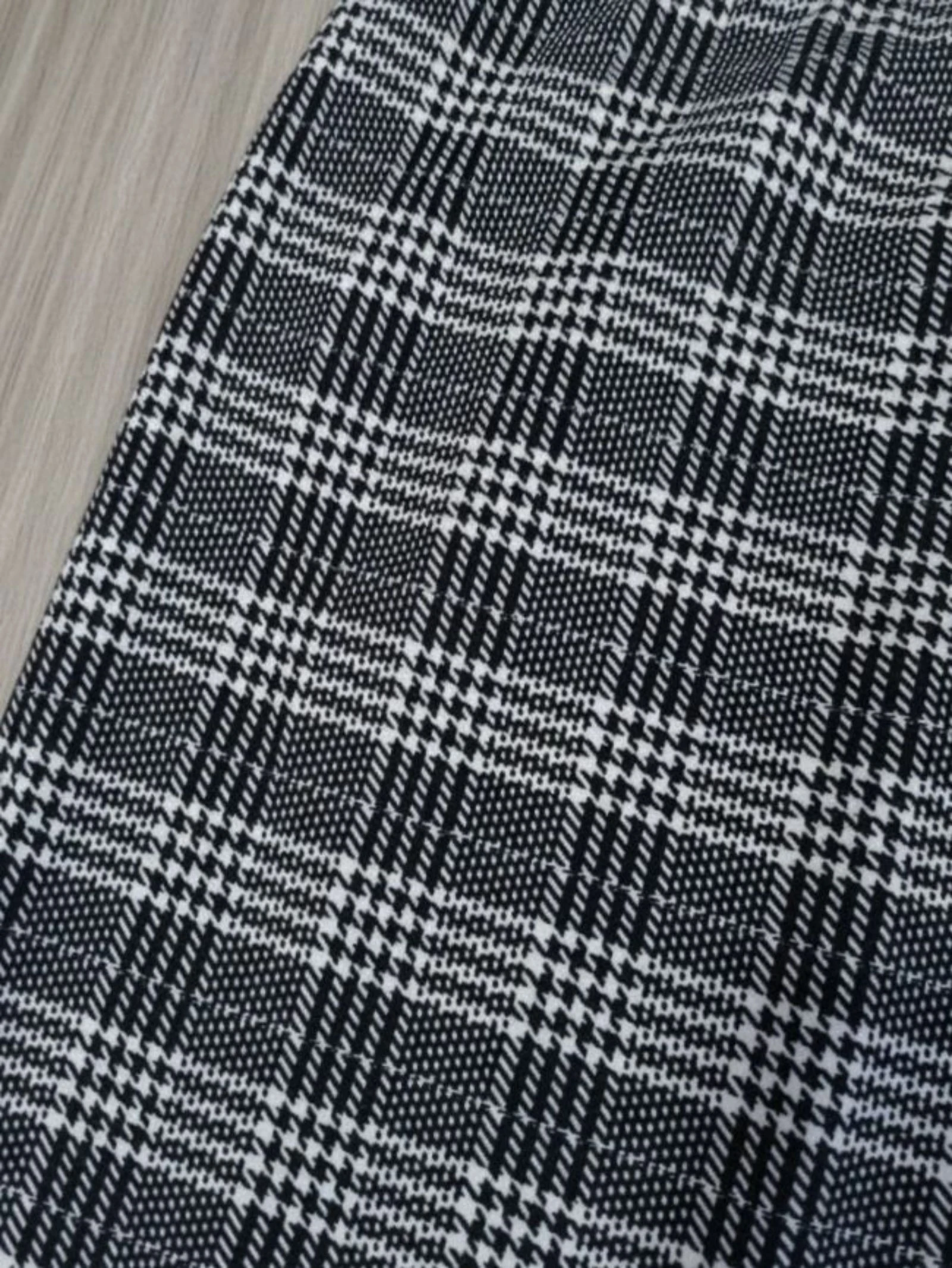 Mini plaid pattern skirt Grey Glen Plaid Bodycon Mini Skirt S – photo 2